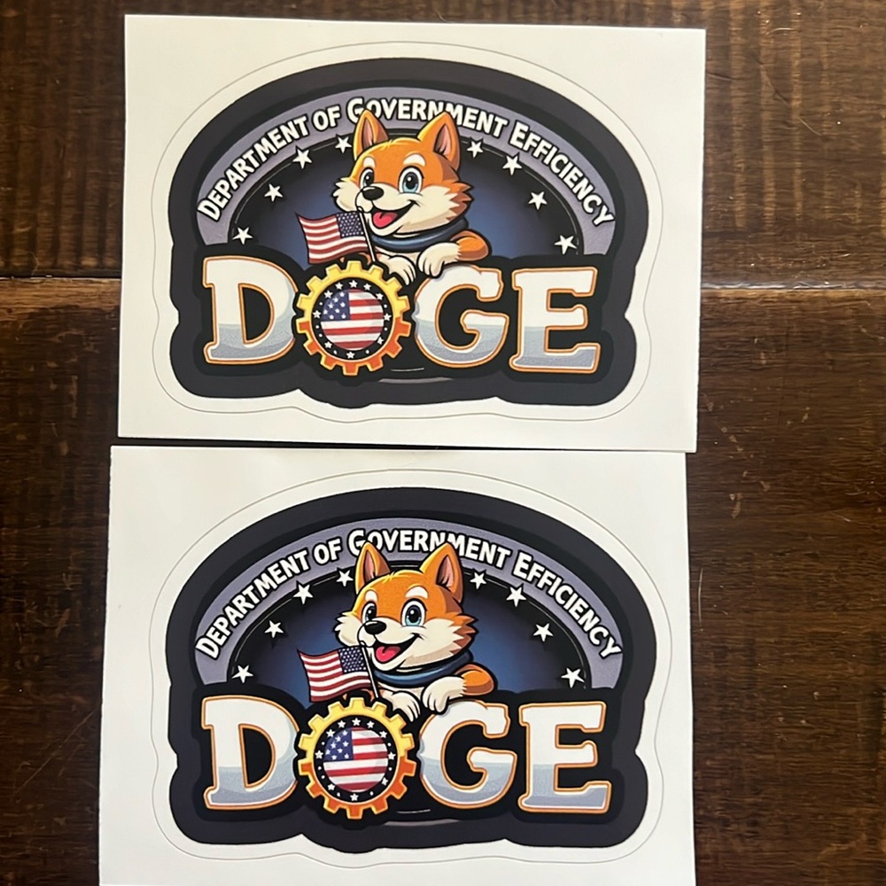 New 2 pack DOGE Stickers